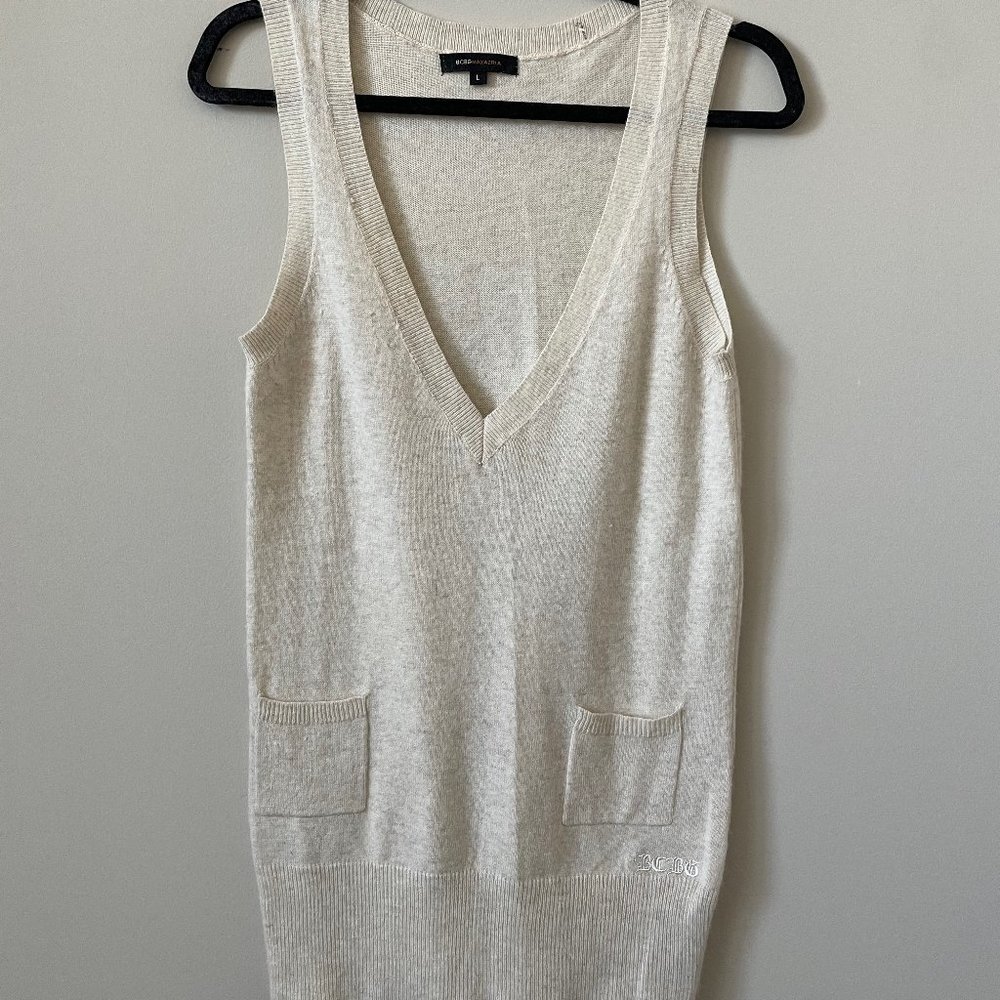 BCBG Maxazria Knit Deep-V Tank Top